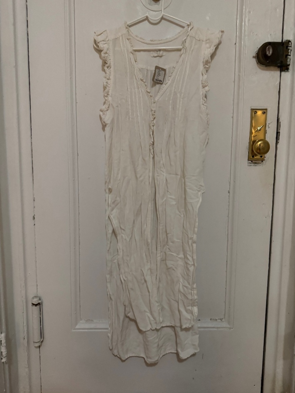 NWT Anthropologie white linen cover up